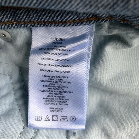 NWT Re/Done Redone Jeans 90s High Rise Loose Fit Medium Wash 100% Cotton 31 - Picture 8 of 11